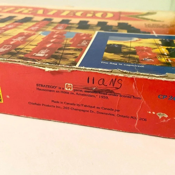Vintage 1959 Stratego Board Game Chieftain Housemann en Hotte Damaged Board - Picture 4 of 16